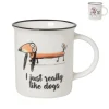 Mok met hond - wit - 300 ml - diverse varianten