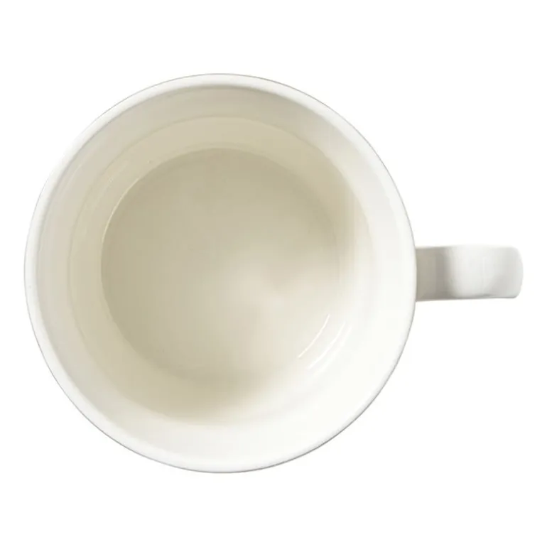 Mok Mirna blaadjes - rood/wit - 360 ml