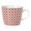 Mok Mirna ruit - rood/wit - 360 ml