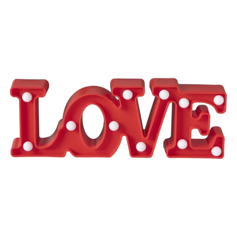 Neon LED lamp LOVE - rood - 30x10 cm