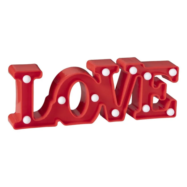 Neon LED lamp LOVE - rood - 30x10 cm