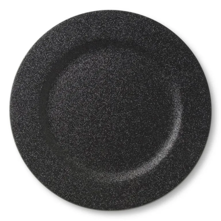 Onderbord glitter - zwart - ø33 cm
