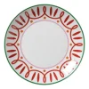 Ontbijtbord holly jolly - rood - ø20.6x2.5 cm