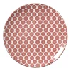 Ontbijtbord Mirna bloem - rood/wit - ø22x2 cm