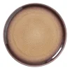 Ontbijtbord Olivia - bordeauxrood/beige - ø22x2 cm