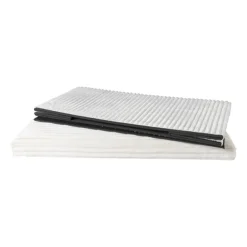 Opbergbox teddy rib rechthoekig - wit - 38x76x38 cm