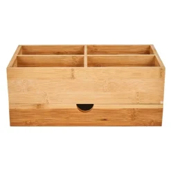 Opberger met lade bamboe - 27x15x11 cm