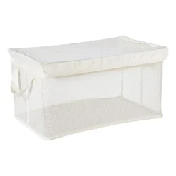 Opbergmand met handvatten - wit - 30x47x25 cm