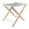 Opvouwbaar strandkrukje palm - multikleur - 37x32x35 cm