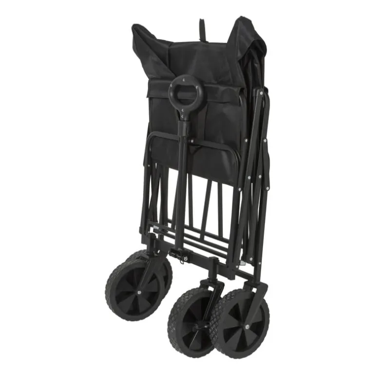 Opvouwbare bolderkar - zwart - 103x54x108 cm