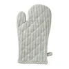 Ovenwant gestreept - groen/wit - 18x32 cm