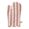 Ovenwant gestreept - oranje/wit - 18x32 cm