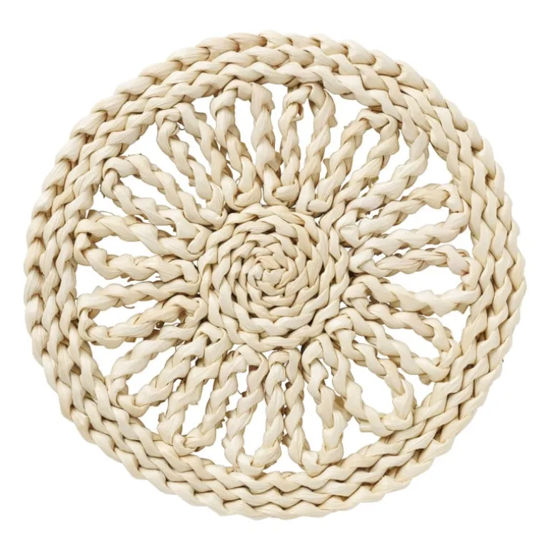 Panonderzetter bloem rond - mais - ø20 cm