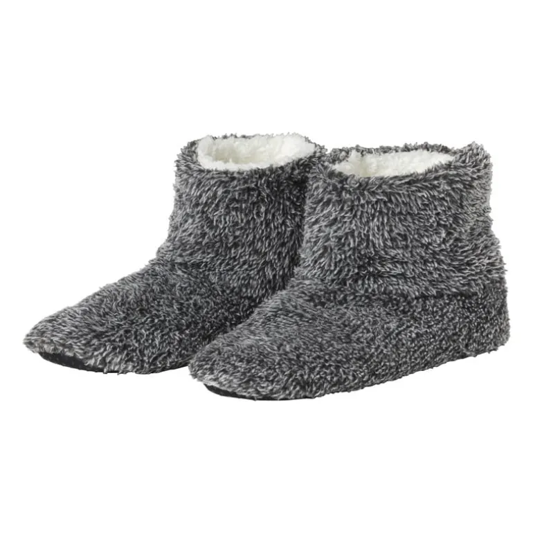 Pantoffels gemeleerd - donkergrijs - maat 37-38