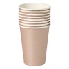 Papieren bekers - roségoudkleurig - set van 8
