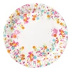 Papieren bordjes confetti ø18 cm - multikleur - set van 8