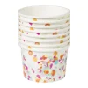 Papieren snackbakjes - confetti - set van 8