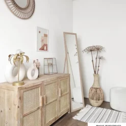 Passpiegel staand - bruin - 155x35x51 cm