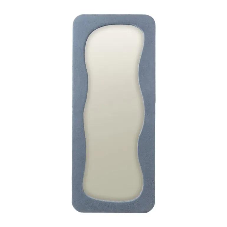 Passpiegel wave teddy - blauw - 168x70 cm