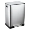 Pedaalemmer - zilverkleurig - 2x30 liter