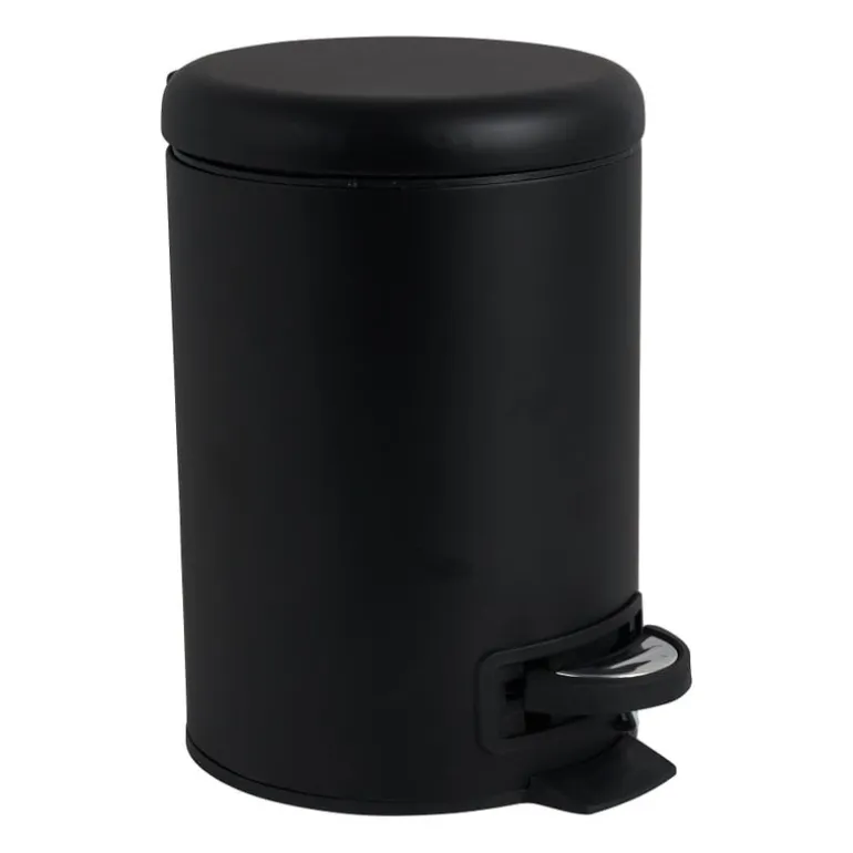 Pedaalemmer metaal - zwart - 3 liter