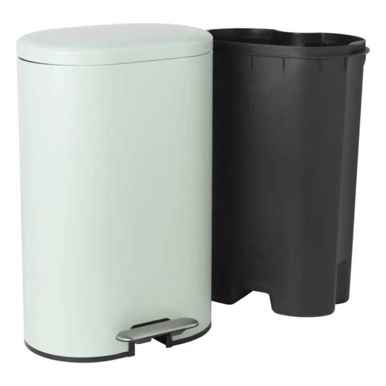 Pedaalemmer ovaal - groen - 30 liter