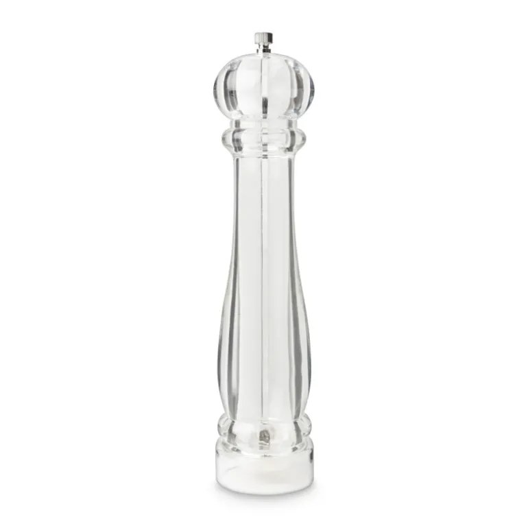 Peper en zoutmolen - transparant - 31 cm