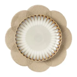Placemat 3D bloem - bruin - ø38 cm
