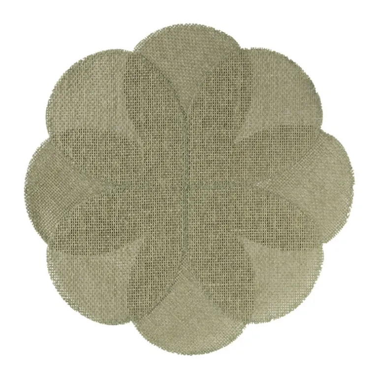Placemat 3D bloem - groen - ø38 cm