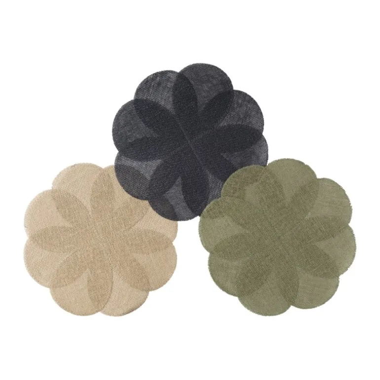 Placemat 3D bloem - groen - ø38 cm