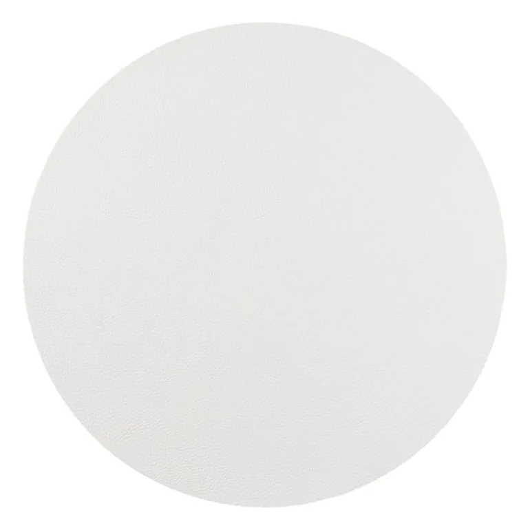 Placemat PU leer - crème - ø38 cm