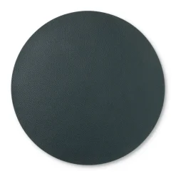 Placemat PU leer - donkergroen - ø38 cm