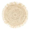 Placemat rond met franjes - ⌀38 cm
