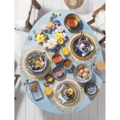 Placemat rond met franjes - ⌀38 cm