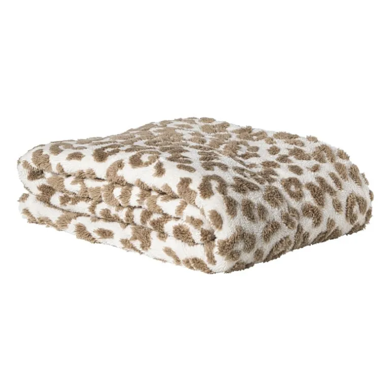 Plaid animal - bruin/beige - 130x170 cm