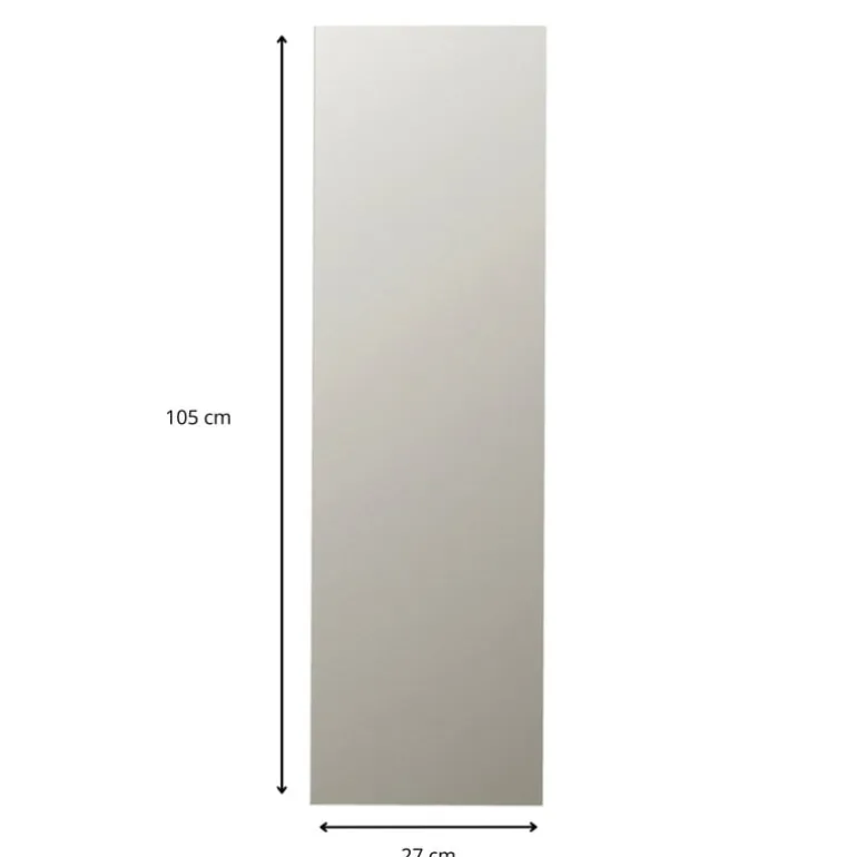 Plakspiegel - rechthoekig - 105x27cm