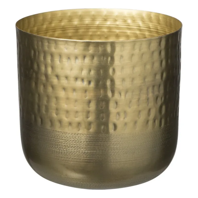 Plantenpot relief - goud - ø18.5x17.5 cm