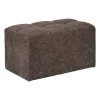 Poef chenille - donkerbruin -38x66x38 cm