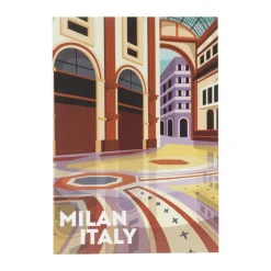 Poster Milaan - multikleur - 21x30 cm