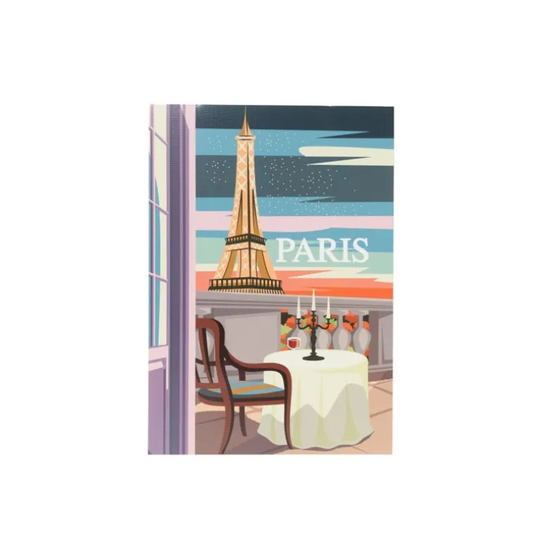 Poster Parijs - multikleur - 13x18 cm