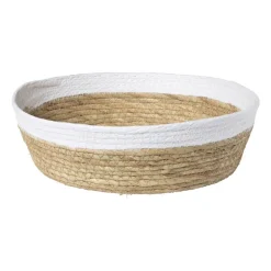 Ronde mand met witte rand - ø30x9 cm