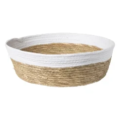 Ronde mand met witte rand - ø24x7 cm