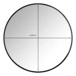Ronde spiegel - ø60 cm - metalen lijst