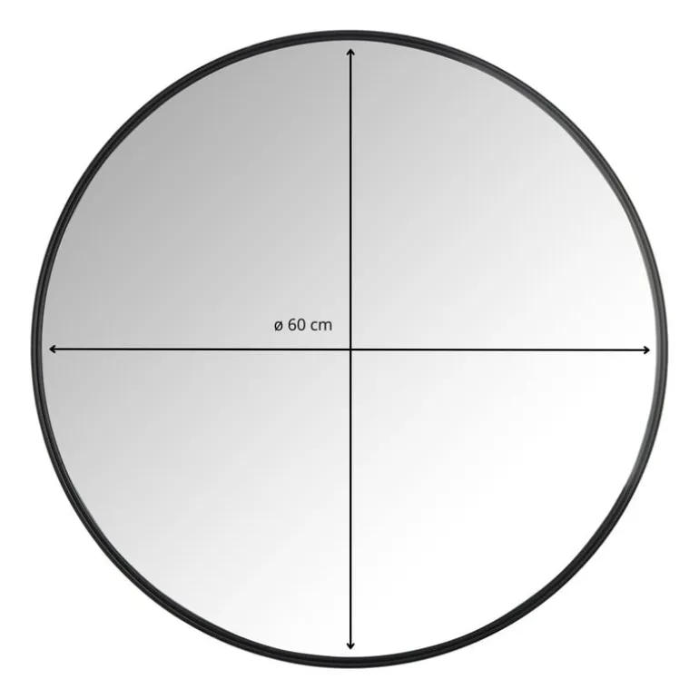 Ronde spiegel - ø60 cm - metalen lijst