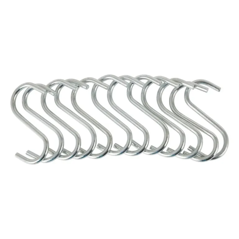 S haken - rvs - set van 12