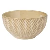 Schaal relief - beige - ø13x7.6 cm