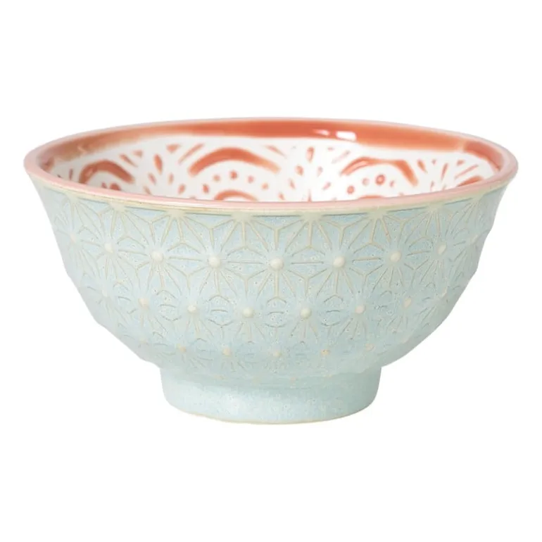 Schaaltje Abby klein - blauw/roze - ø9x4.6 cm
