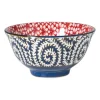 Schaaltje Amily klein - donkerblauw/rood - ø9x4.6 cm