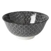 Schaaltje black print blaadjes - ø16x6.5 cm