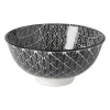 Schaaltje black print blaadjes - ø12x6 cm